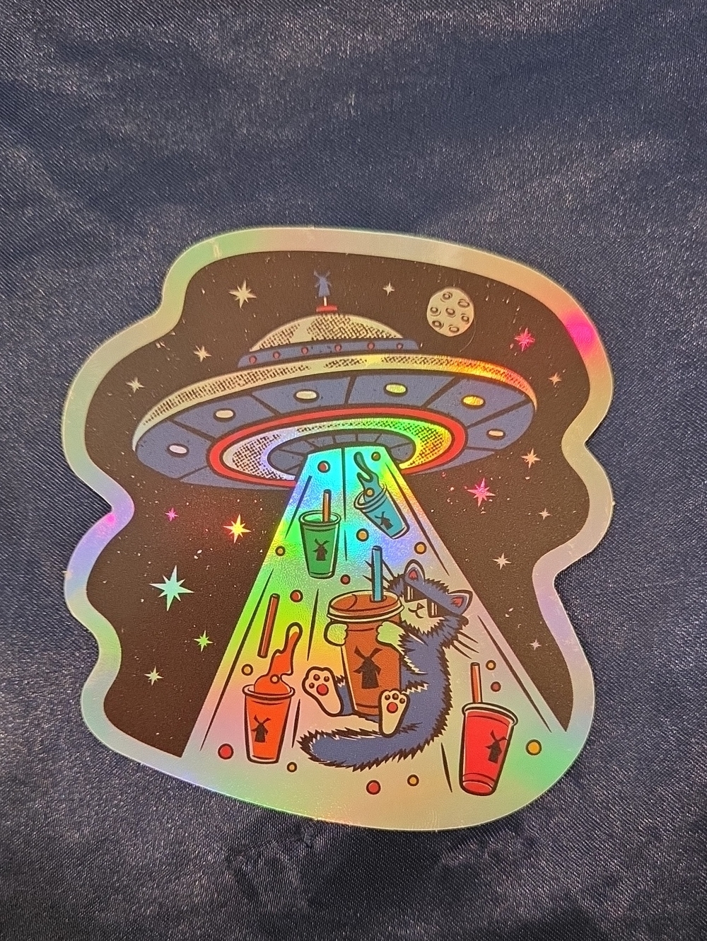 Dutch Bros Holographic UFO Sticker